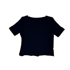 Lauren Ralph Lauren Navy Short Sleeve Boat Neck 3X Top Old Money Academia Preppy